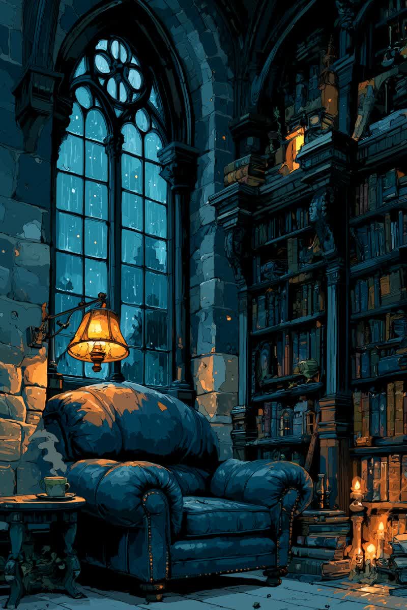 Rainlit Library
